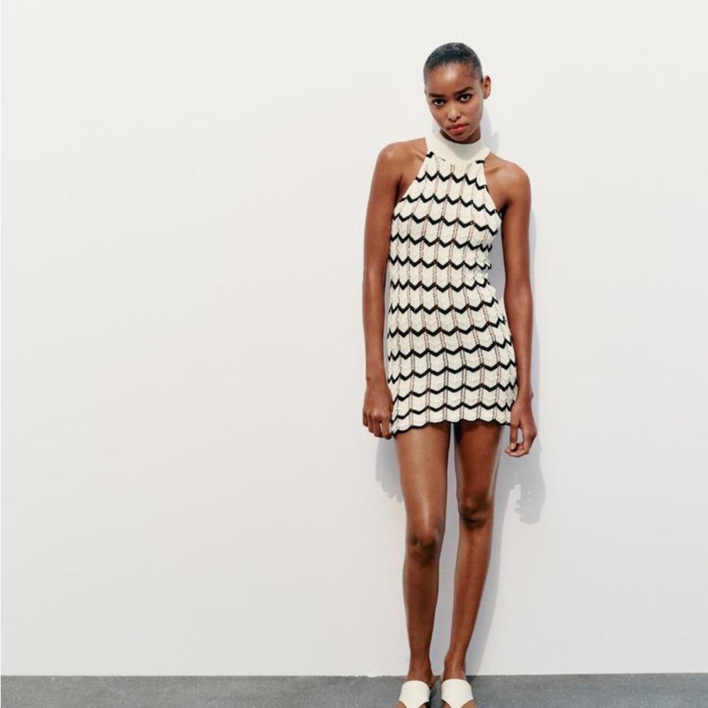 Zara striped mini dress